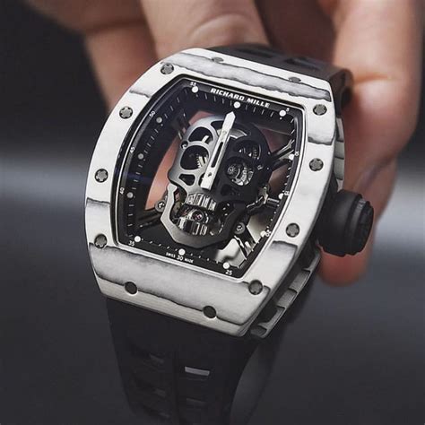 richard mille black skull|Richard Mille black skeleton price.